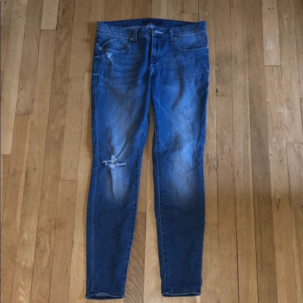 Light to dark wash ripped skinny jeans